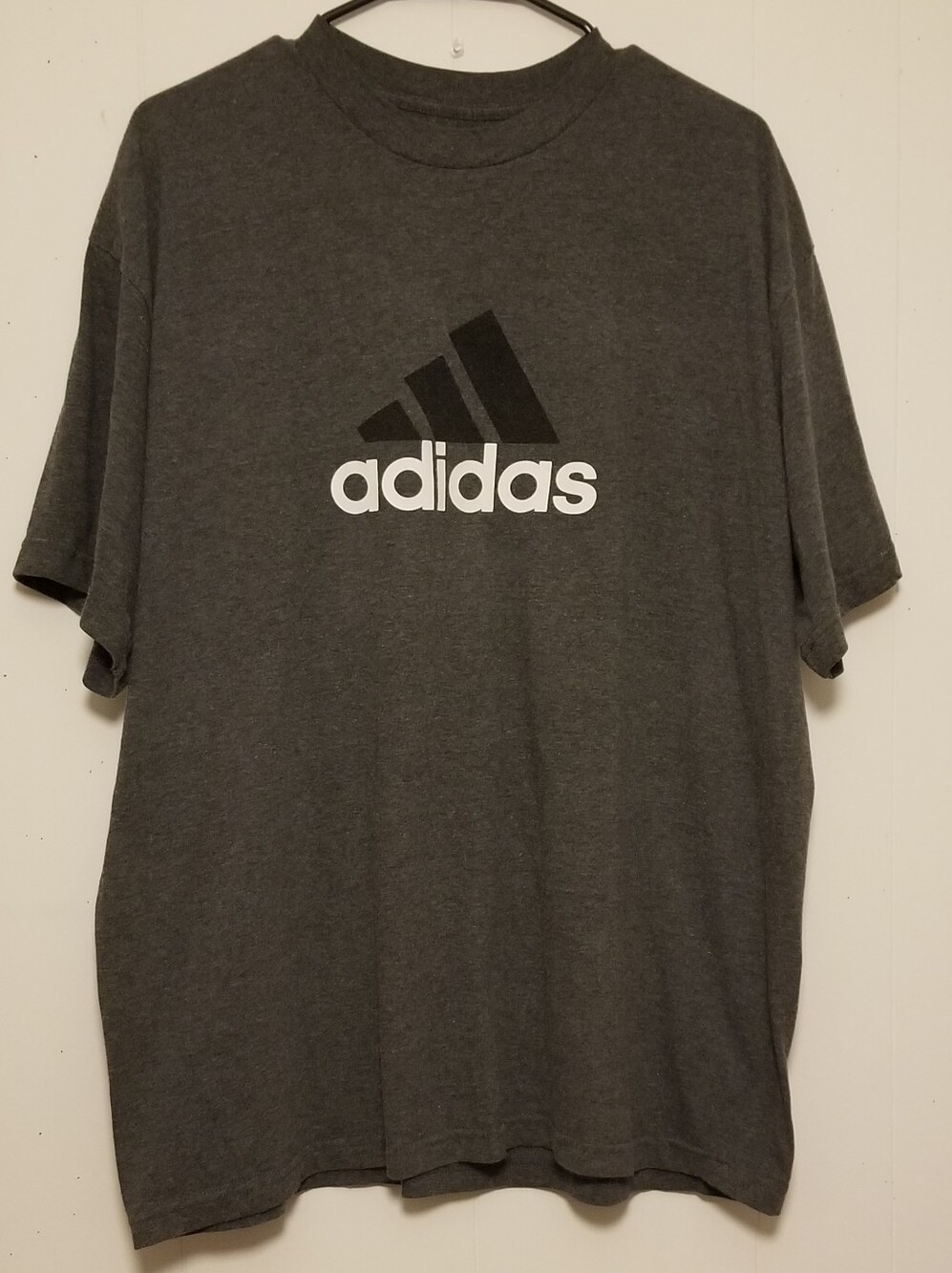 adidas Charcoal Gray Short Sleeve Logo Tee